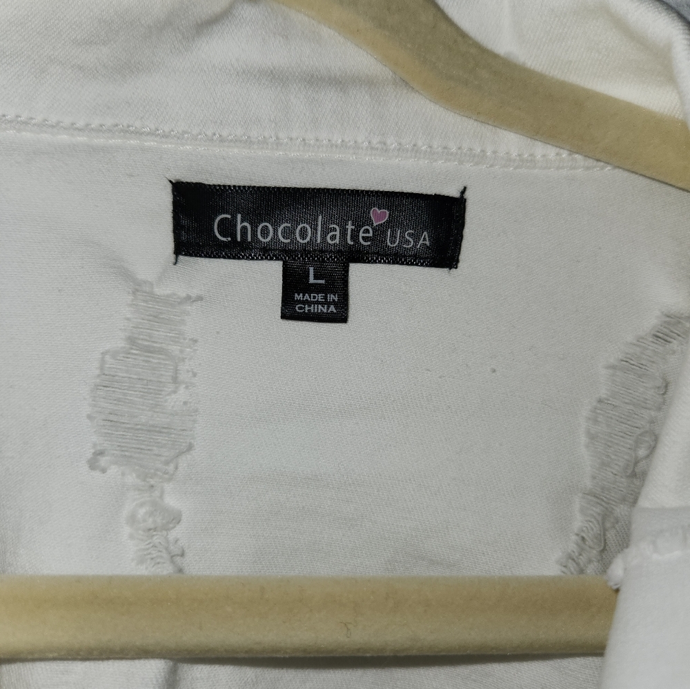 White Ripped Jacket - Picture 3 of 3